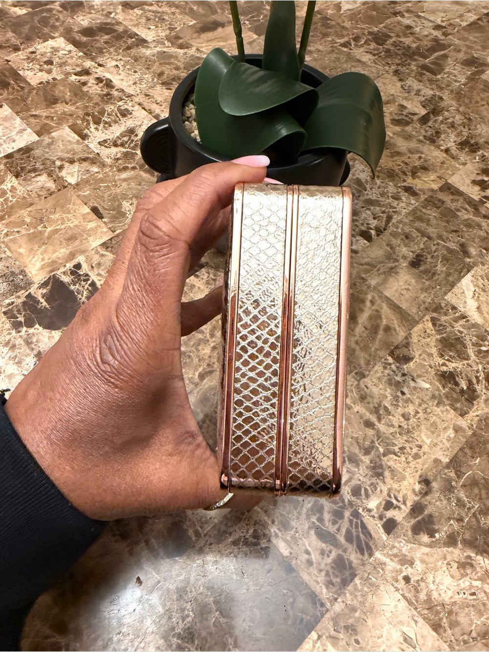 Michael Kors Pearl Medium Box Clutch/Crossbody - Picture 6 of 16